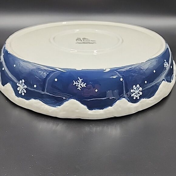 St Nicholas Square Snow Friends Collection Round Bowl 12" x 2.25" - Picture 6 of 8